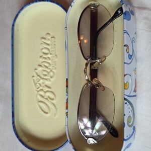 BRIGHTON SUNGLASSES Misty Rimless Heart, Star, Flower Charms Tinted Lenses
